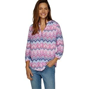 Rabe Chevron Print Pink Top